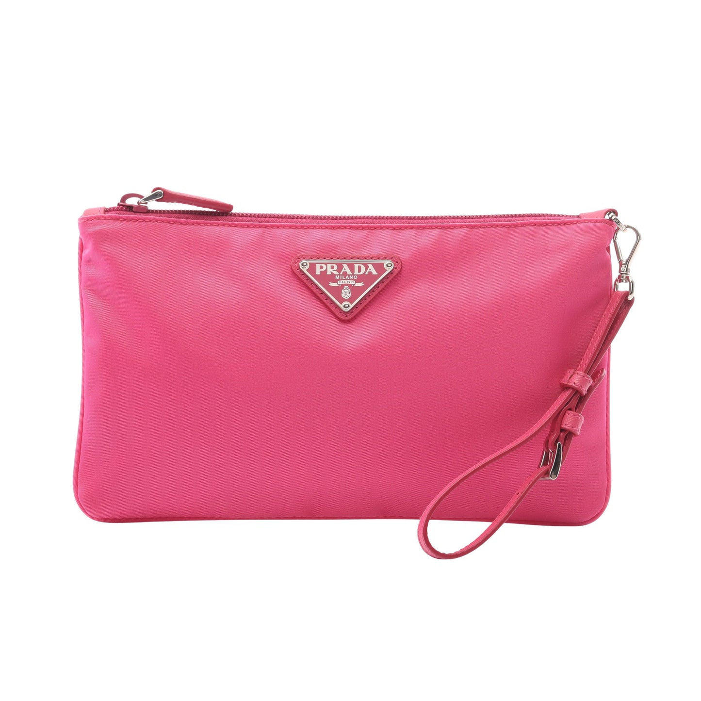 三角プレート ポーチ ナイロン ピンク プラダ 財布・小物 PRADA
