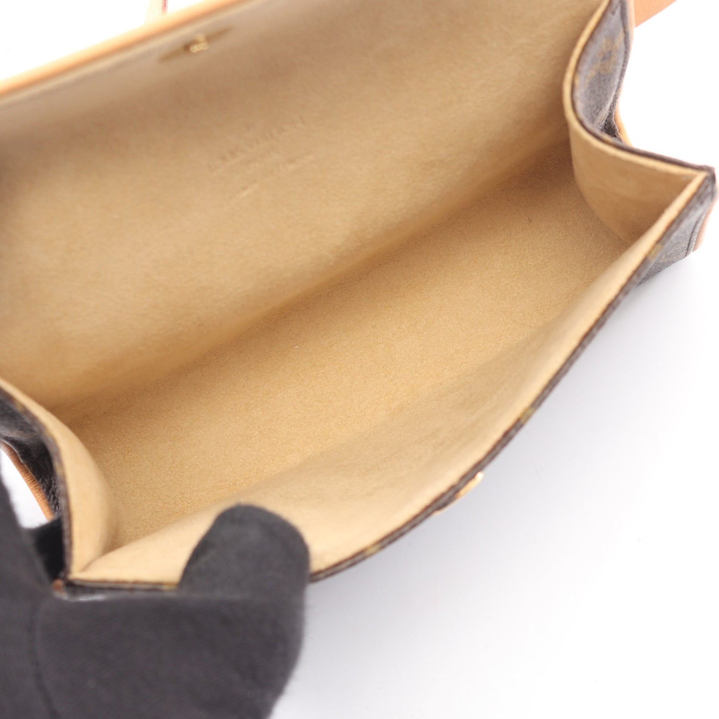 ポシェットフロランティーヌ モノグラム ブトンプレッション(S)付き ボディバッグ ウエストバッグ PVC レザー ブラウン ルイヴィトン
