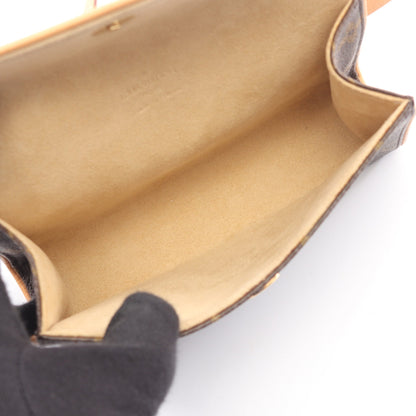 ポシェットフロランティーヌ モノグラム ブトンプレッション(S)付き ボディバッグ ウエストバッグ PVC レザー ブラウン ルイヴィトン