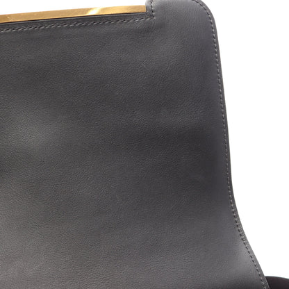 ゲタ ショルダーバッグ シェーブル ブラック ゴールド金具 B刻印 エルメス