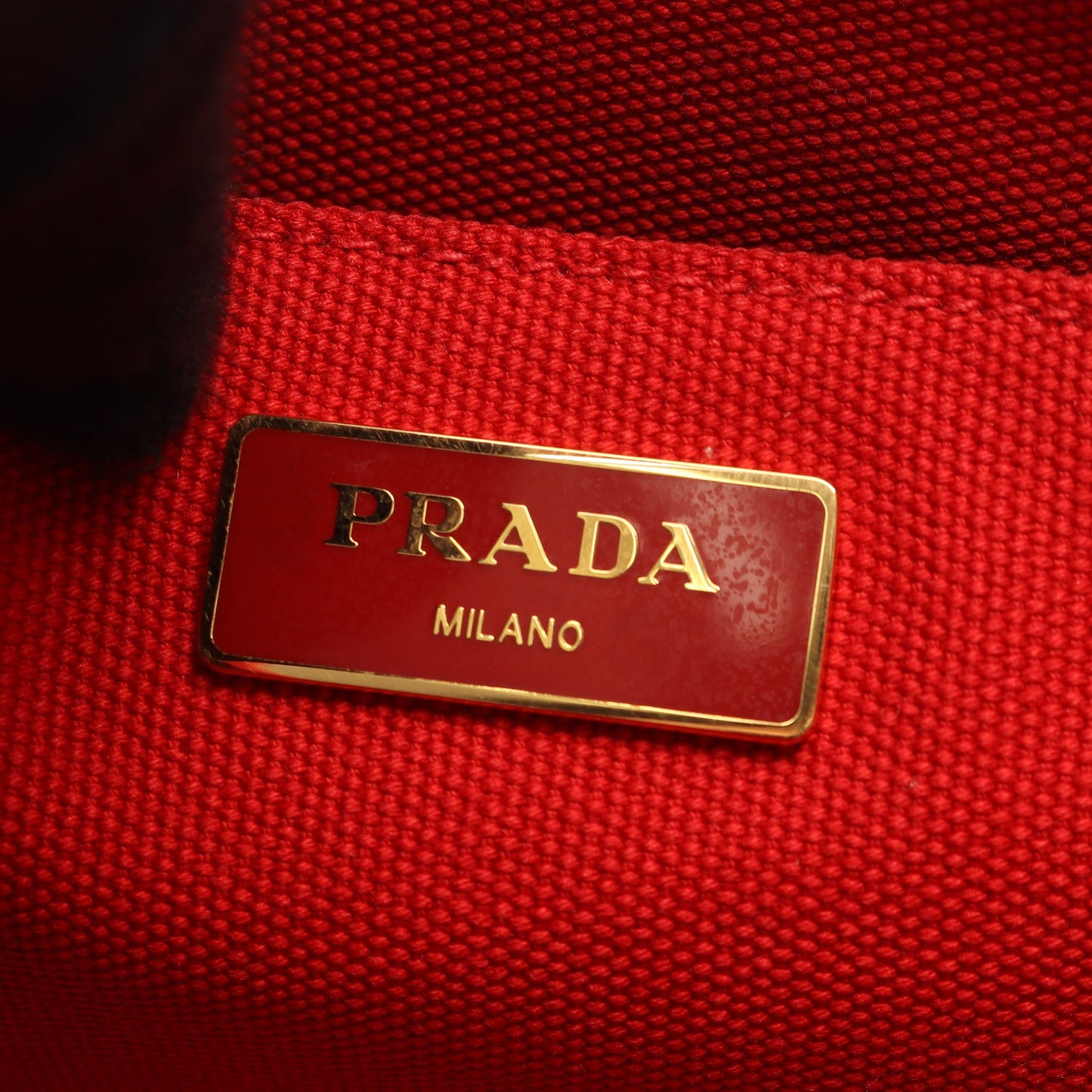 CANAPA カナパ 2WAY ハンドバッグ トートバッグ キャンバス レッド プラダ バッグ PRADA
