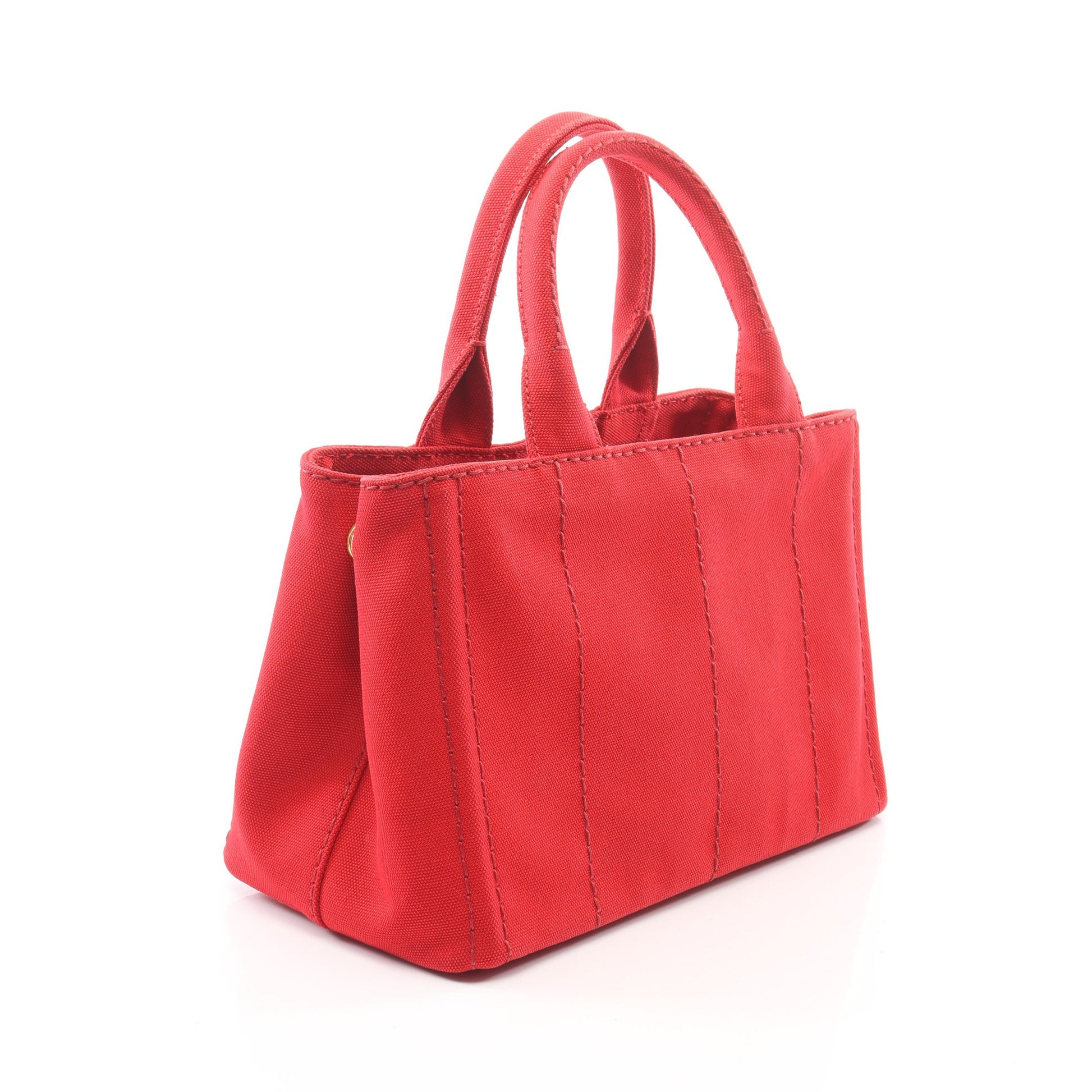 CANAPA カナパ 2WAY ハンドバッグ トートバッグ キャンバス レッド プラダ バッグ PRADA