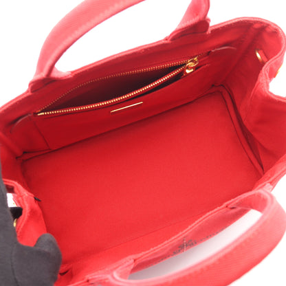 CANAPA カナパ 2WAY ハンドバッグ トートバッグ キャンバス レッド プラダ バッグ PRADA