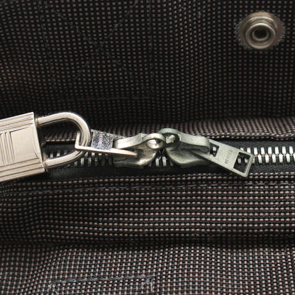 エールラインPM ハンドバッグ トートバッグ ナイロンキャンバス グレー シルバー金具 エルメス バッグ HERMES