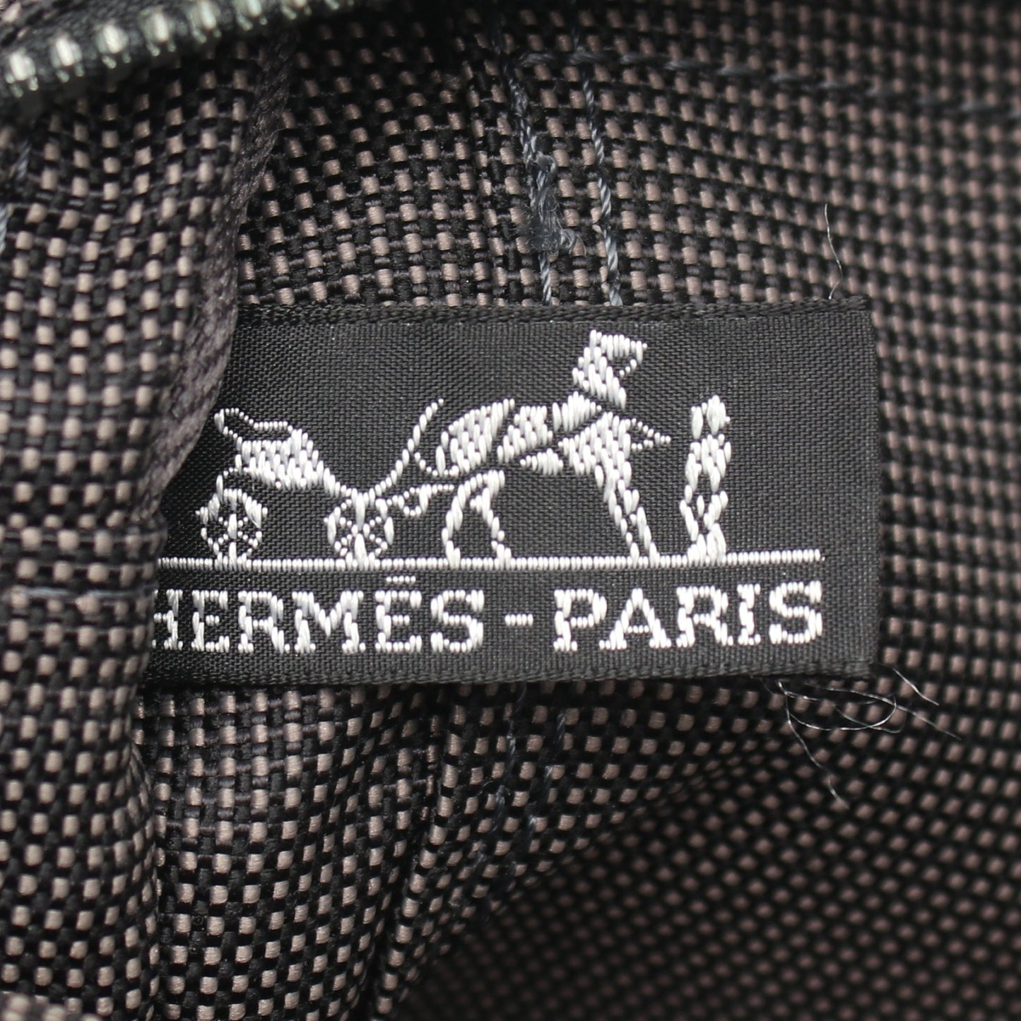 エールラインPM ハンドバッグ トートバッグ ナイロンキャンバス グレー シルバー金具 エルメス バッグ HERMES