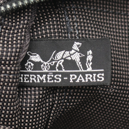 エールラインPM ハンドバッグ トートバッグ ナイロンキャンバス グレー シルバー金具 エルメス バッグ HERMES