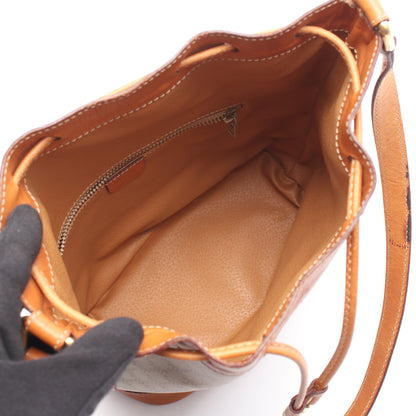 マカダム ショルダーバッグ PVC レザー ベージュ ライトブラウン セリーヌ バッグ CELINE