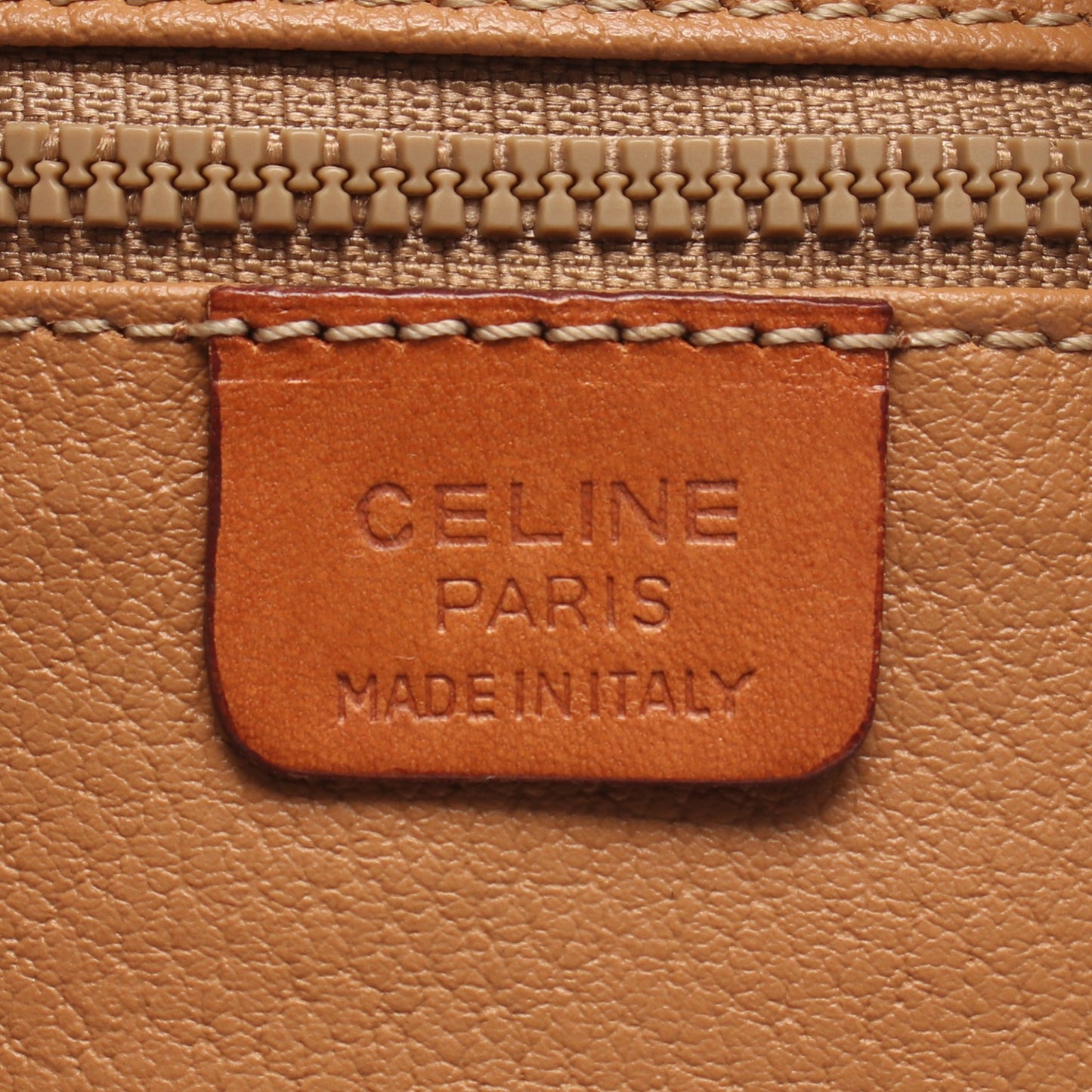 マカダム ショルダーバッグ PVC レザー ベージュ ライトブラウン セリーヌ バッグ CELINE