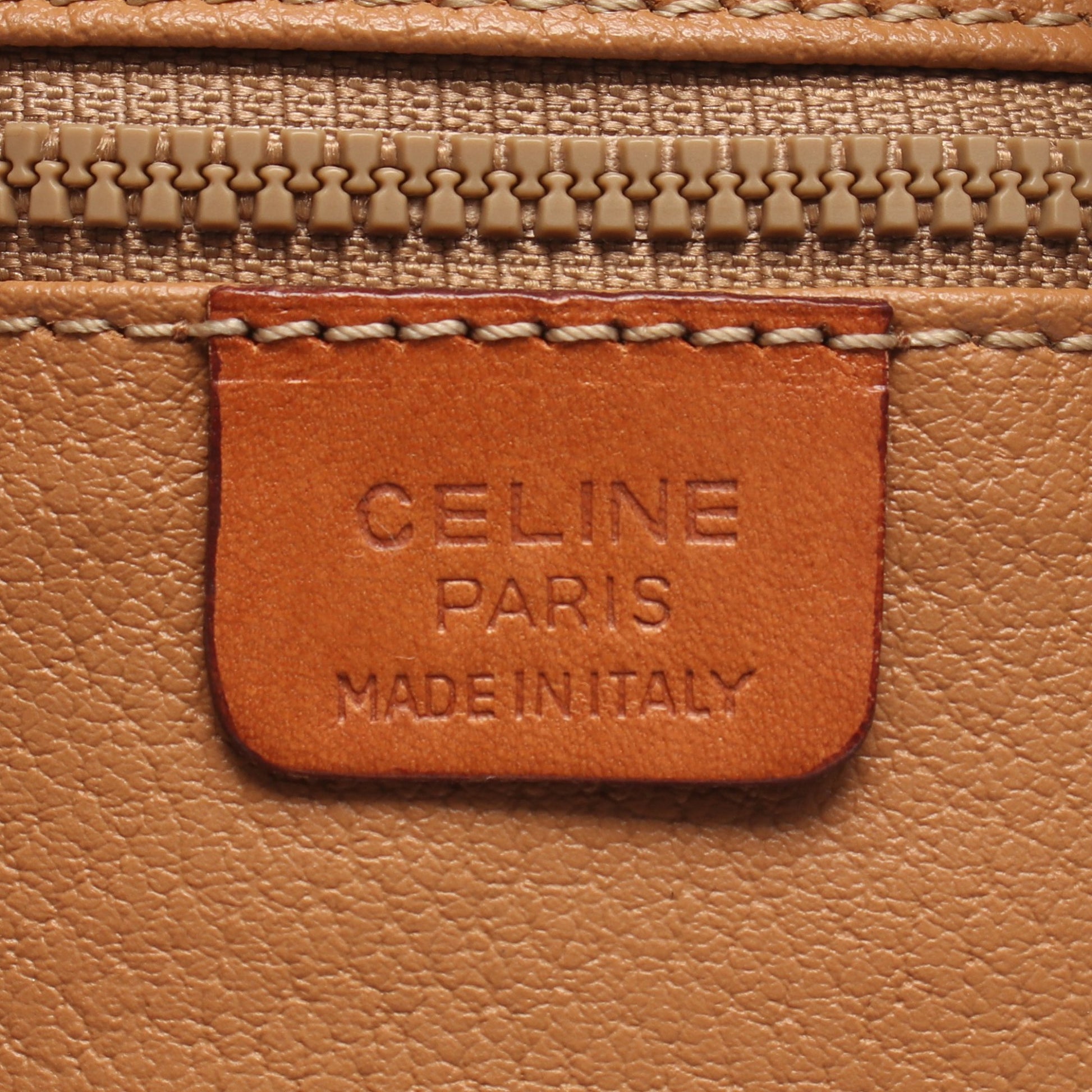 マカダム ショルダーバッグ PVC レザー ベージュ ライトブラウン セリーヌ バッグ CELINE