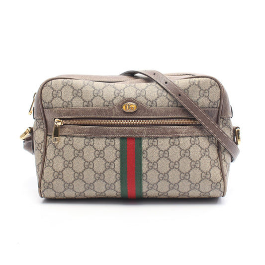 オフィディア GGスプリーム シェリーライン スモール ショルダーバッグ PVC レザー ベージュ マルチカラー グッチ バッグ GUCCI