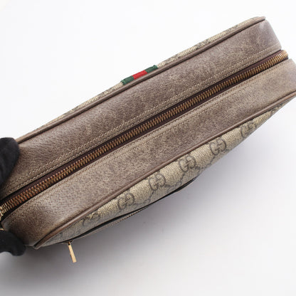 オフィディア GGスプリーム シェリーライン スモール ショルダーバッグ PVC レザー ベージュ マルチカラー グッチ バッグ GUCCI