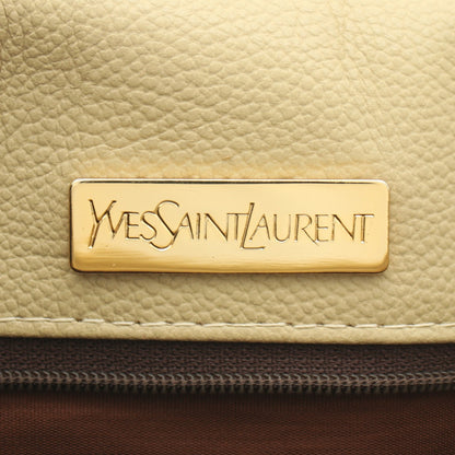 ロゴステッチ ショルダーバッグ レザー ベージュ サンローランパリ バッグ SAINT LAURENT PARIS