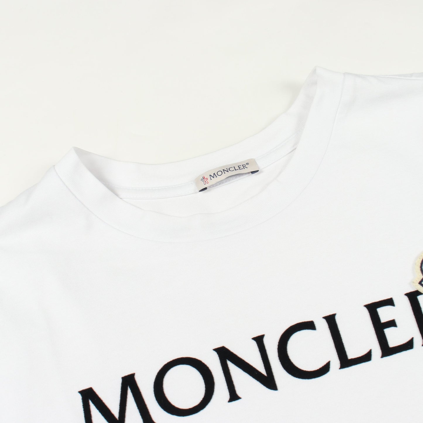 ロゴ クルーネック 半袖Tシャツ コットン ホワイト モンクレール