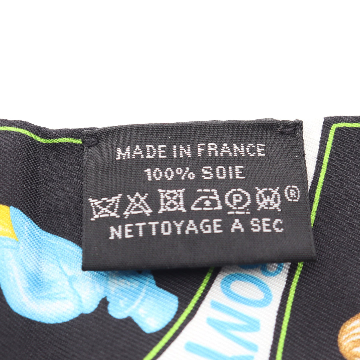 ツイリー FUNNY ICE CREAM リボン スカーフ シルク ブラック ホワイト マルチカラー エルメス 財布・小物 HERMES