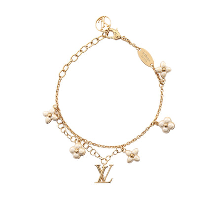 LVフローラグラム ブレスレット GP ゴールド オフホワイト ルイヴィトン アクセサリー LOUIS VUITTON