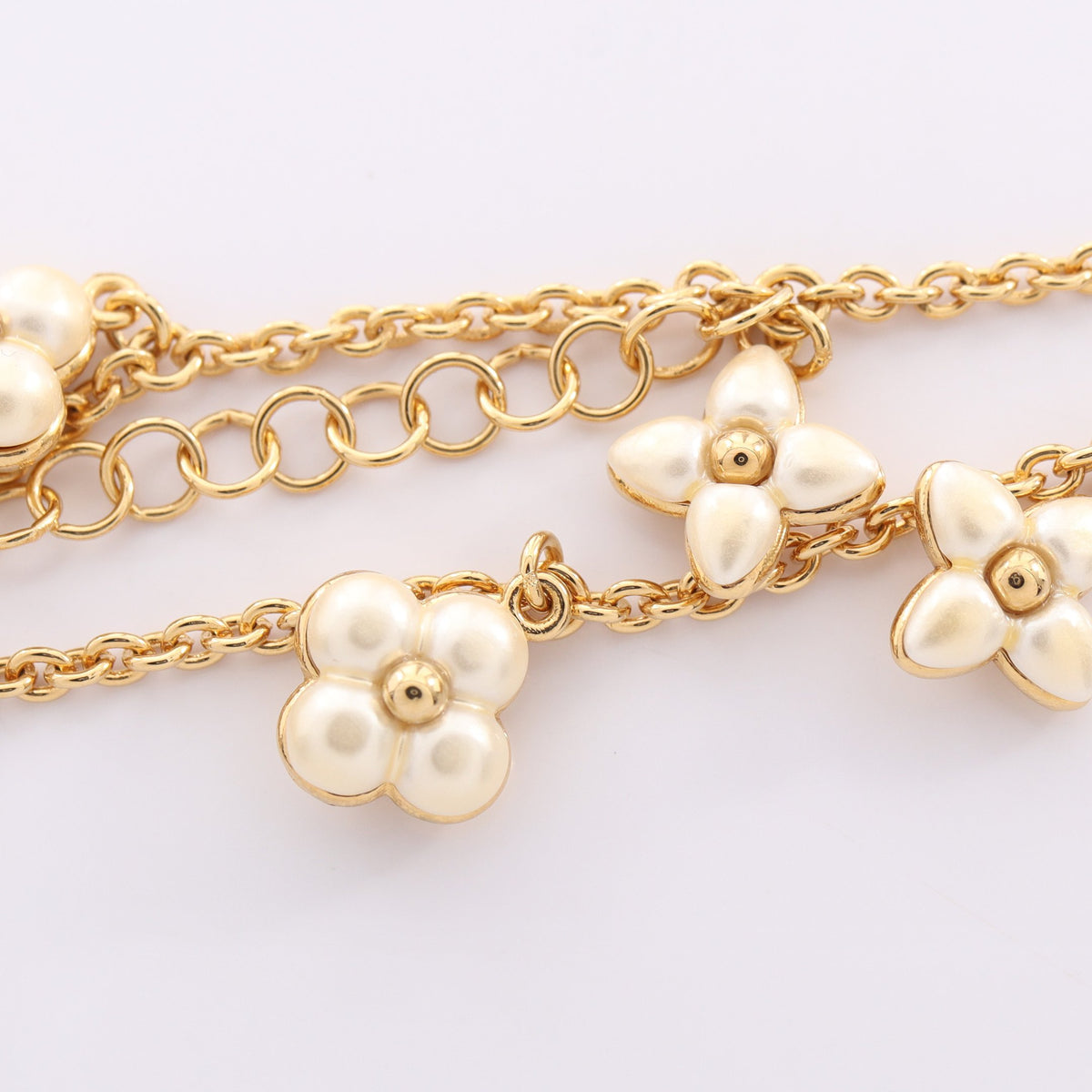 LVフローラグラム ブレスレット GP ゴールド オフホワイト ルイヴィトン アクセサリー LOUIS VUITTON