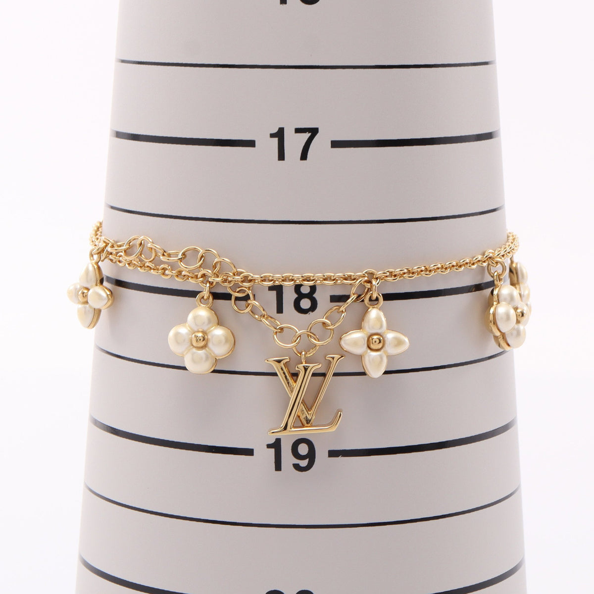 LVフローラグラム ブレスレット GP ゴールド オフホワイト ルイヴィトン アクセサリー LOUIS VUITTON