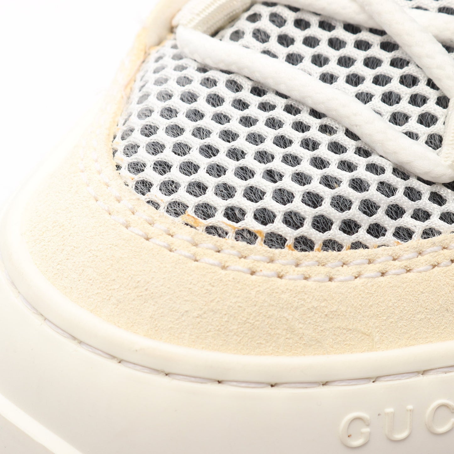 フラッシュトレック スニーカー ファブリック レザー スエード ホワイト グッチ シューズ GUCCI
