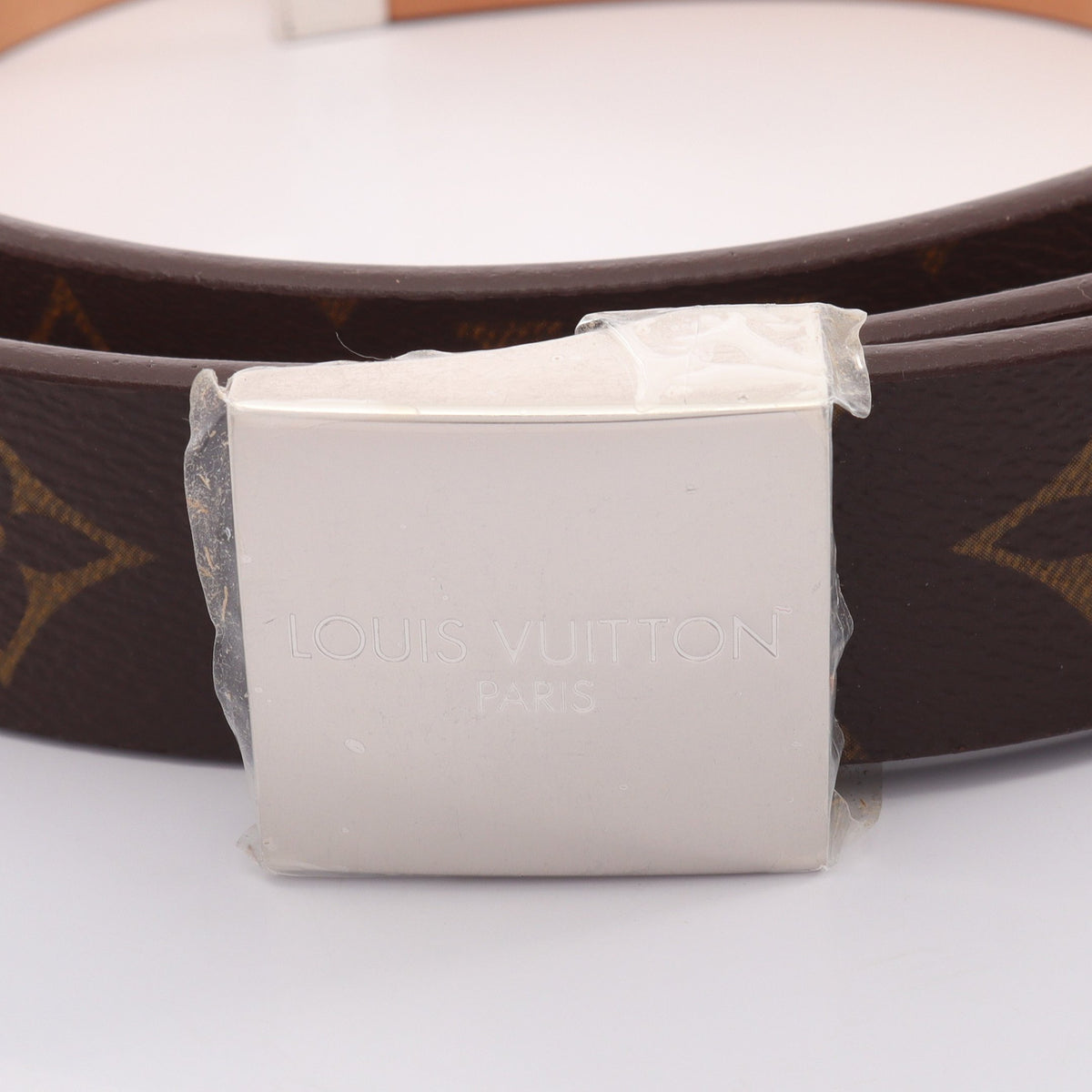 サンチュール キャレ モノグラム ベルト PVC レザー ブラウン ルイヴィトン 財布・小物 LOUIS VUITTON