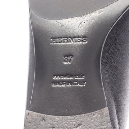 モカシン パリ ローファー レザー ブラック エルメス シューズ HERMES