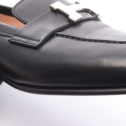 モカシン パリ ローファー レザー ブラック エルメス シューズ HERMES