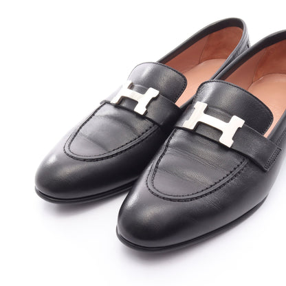 モカシン パリ ローファー レザー ブラック エルメス シューズ HERMES