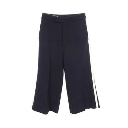 サイドライン パンツ ウール ネイビー グッチ