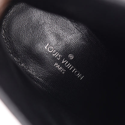 LV ジャネットライン アンクル ブーツ レザー PVC ブラック ブラウン ルイヴィトン