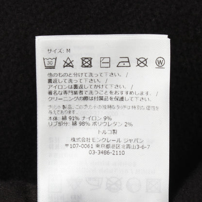グリッターロゴ プルオーバーパーカー コットン ブラック モンクレール