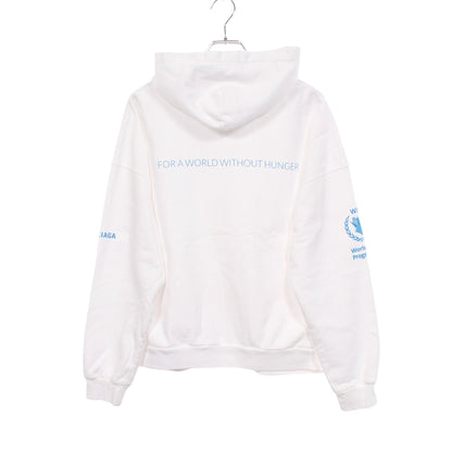 BALENCIAGA × WFP 裏起毛 ジップアップパーカー コットン ホワイト バレンシアガ