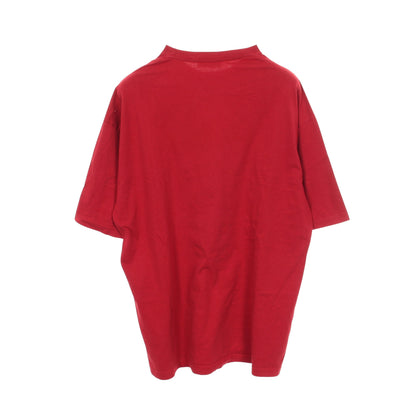 ロゴプリント クルーネック 半袖Tシャツ コットン レッド バレンシアガ トップス BALENCIAGA