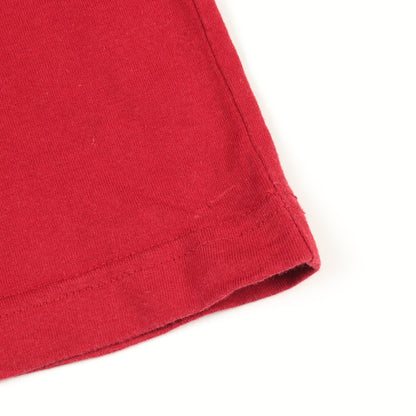 ロゴプリント クルーネック 半袖Tシャツ コットン レッド バレンシアガ トップス BALENCIAGA