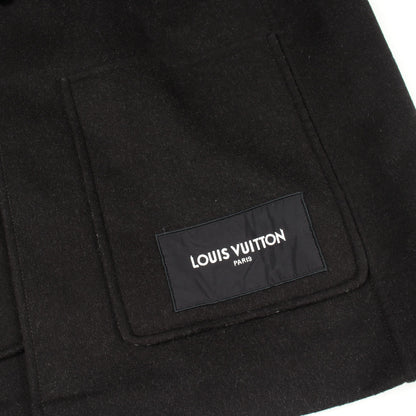 ダッフルコート ウール シルク ブラック ルイヴィトン アウター LOUIS VUITTON