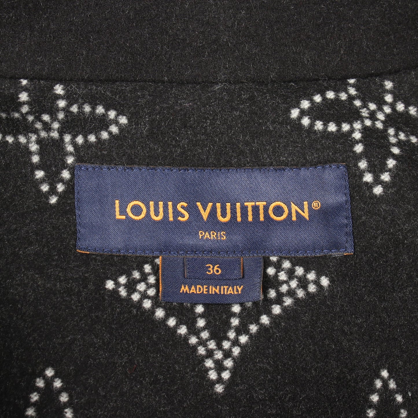 ダッフルコート ウール シルク ブラック ルイヴィトン アウター LOUIS VUITTON
