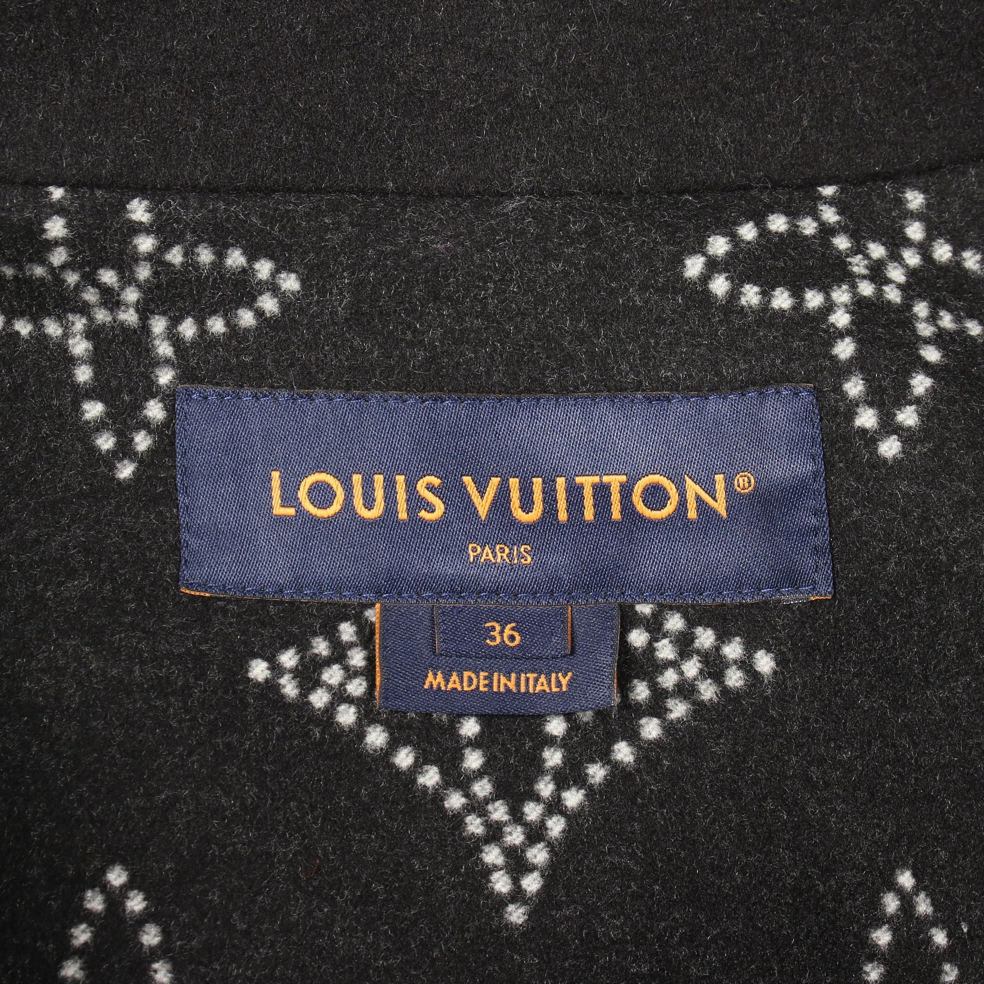 ダッフルコート ウール シルク ブラック ルイヴィトン アウター LOUIS VUITTON