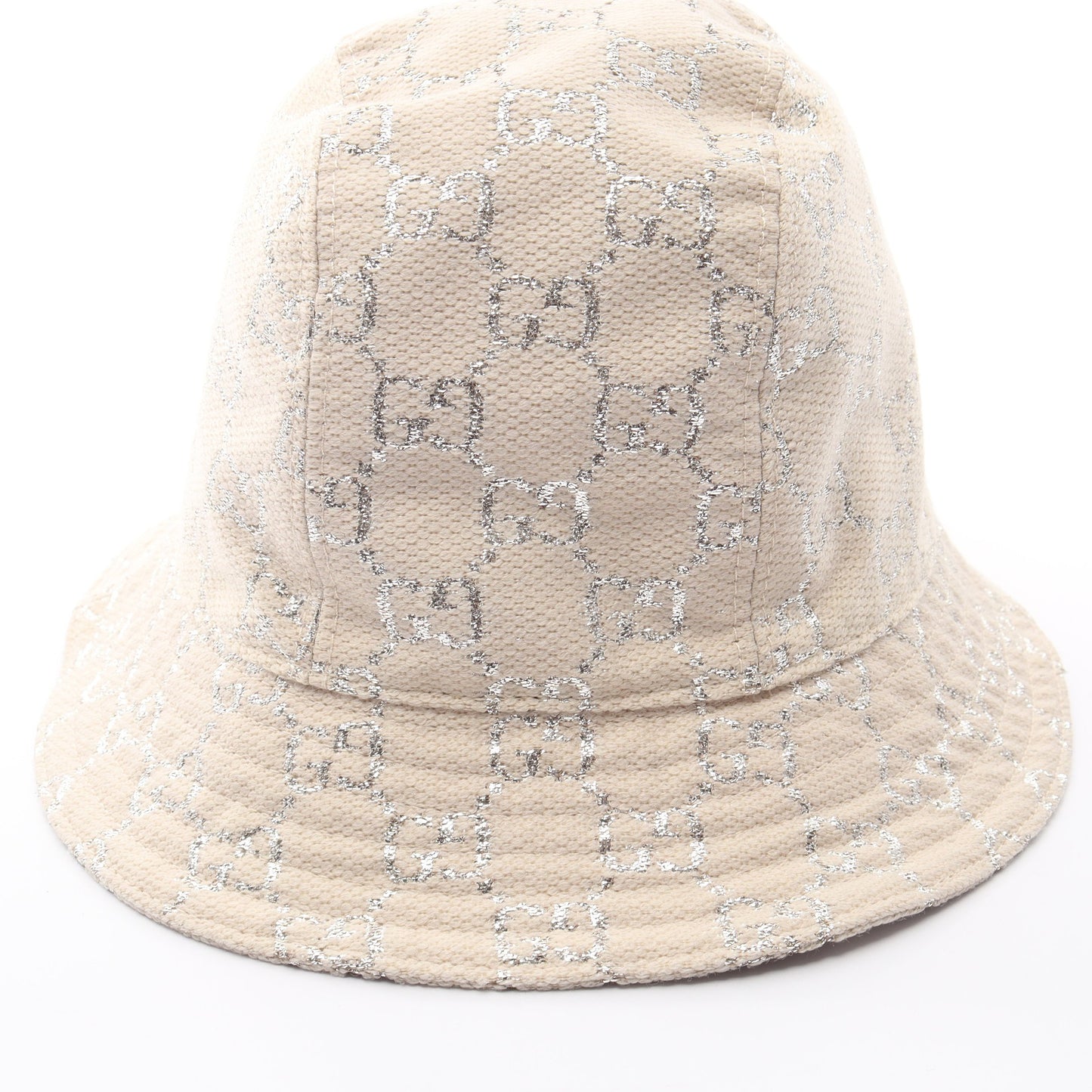 GGラメ バケット ハット ウール オフホワイト シルバー グッチ 財布・小物 GUCCI
