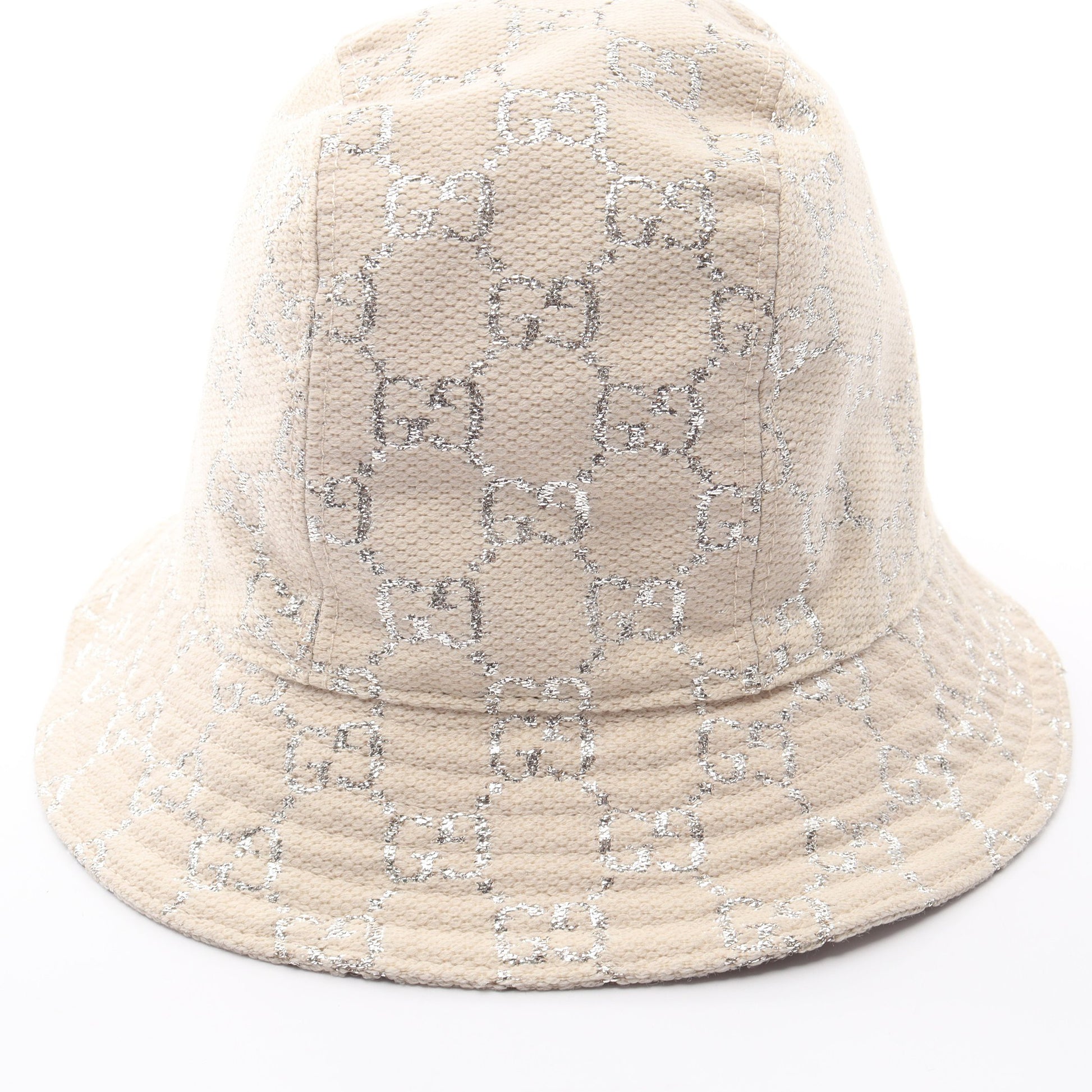 GGラメ バケット ハット ウール オフホワイト シルバー グッチ 財布・小物 GUCCI