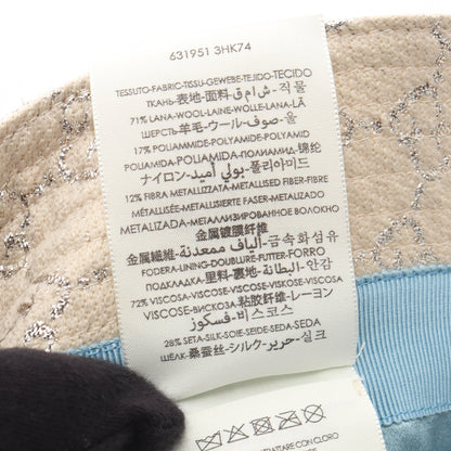 GGラメ バケット ハット ウール オフホワイト シルバー グッチ 財布・小物 GUCCI
