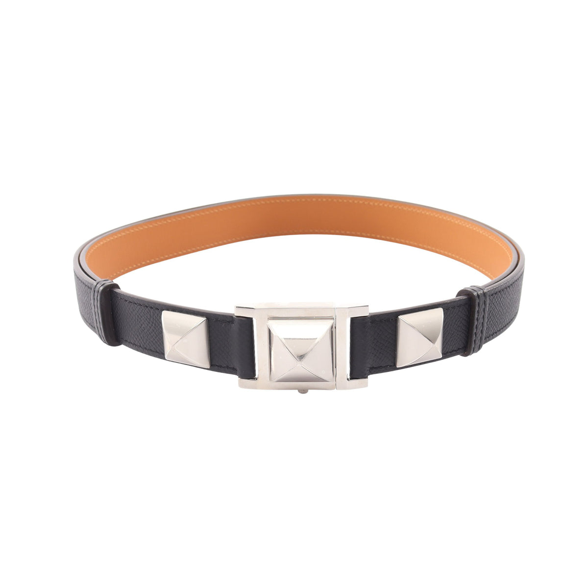 メドール 24 ベルト エトゥープ ブラック シルバー金具 K刻印 エルメス 財布・小物 HERMES