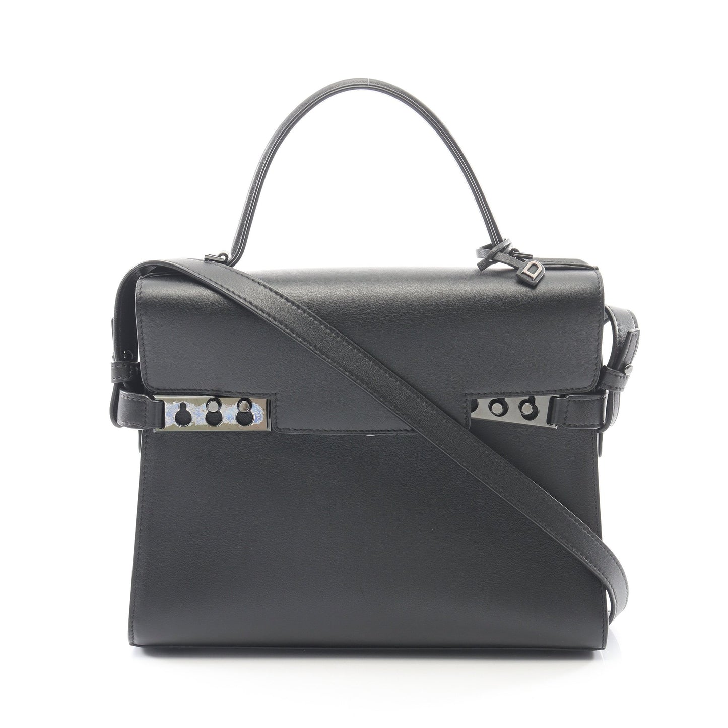 タンペートMM 2WAY ハンドバッグ レザー ブラック デルヴォー バッグ DELVAUX