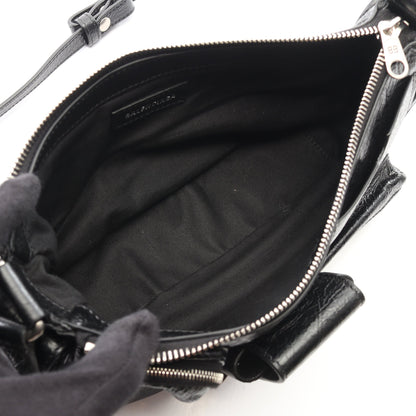 SUPERBUSY スーパービジー スリングバッグ スモール ショルダーバッグ レザー ブラック バレンシアガ