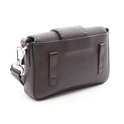 セレリア バゲット 2WAY ショルダーバッグ レザー ダークブラウン フェンディ