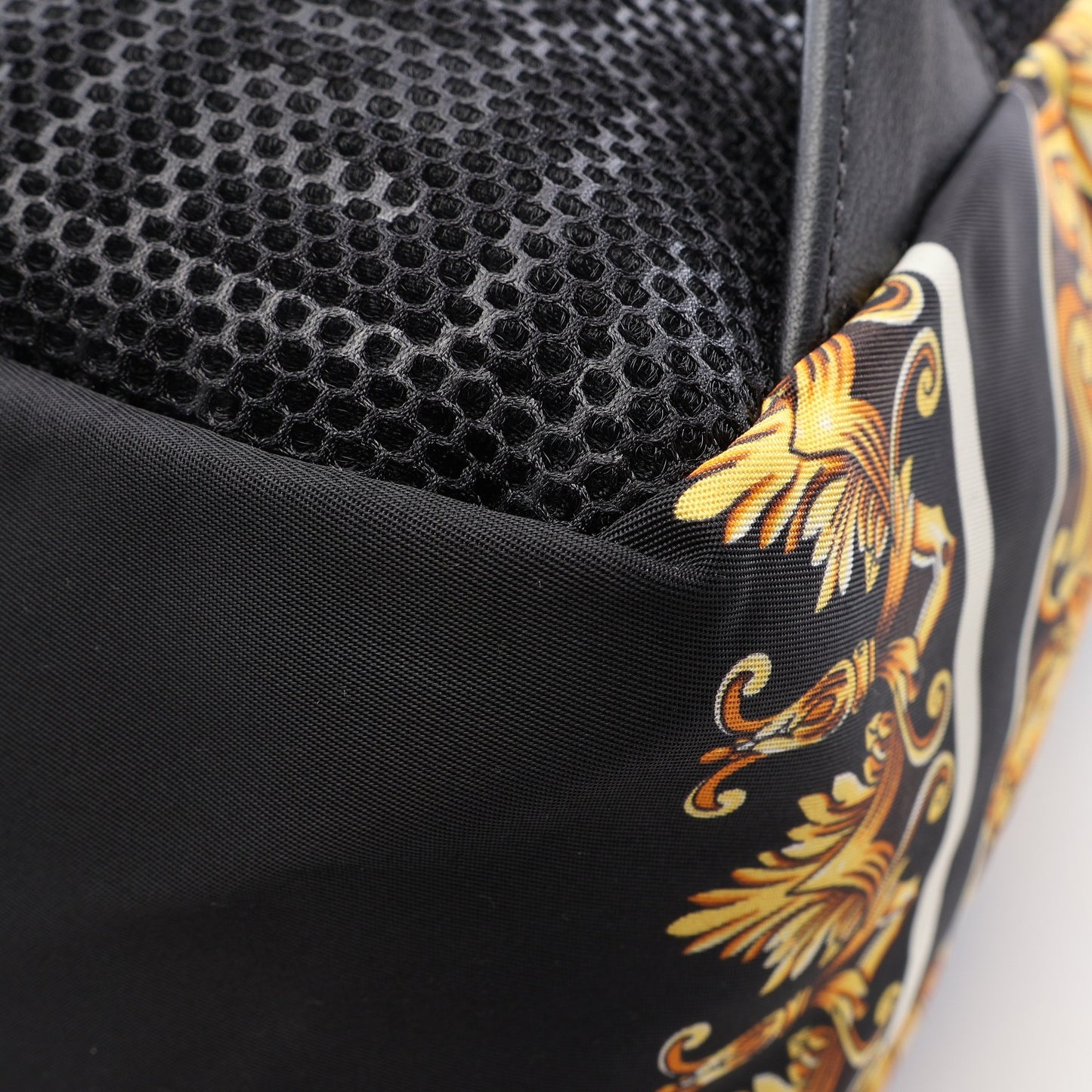 FENDI × VERSACE フェンダーチェ バックパック リュックサック ナイロン レザー ブラック マルチカラー フェンディ