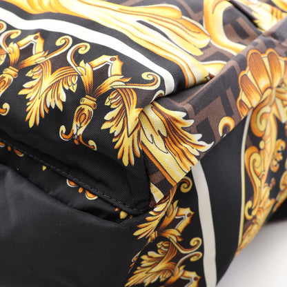 FENDI × VERSACE フェンダーチェ バックパック リュックサック ナイロン レザー ブラック マルチカラー フェンディ
