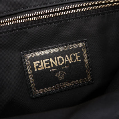 FENDI × VERSACE フェンダーチェ バックパック リュックサック ナイロン レザー ブラック マルチカラー フェンディ