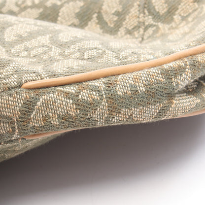 トロッター サドルポーチ ハンドバッグ キャンバス レザー グレーグリーン ベージュ ライトブラウン クリスチャンディオール
