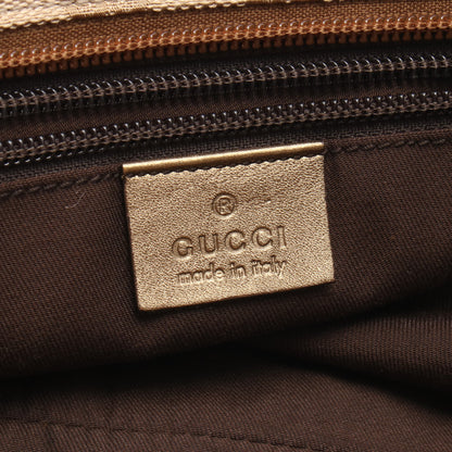 GGキャンバス シェリーライン ショルダーバッグ トートバッグ キャンバス レザー ベージュ ピンクベージュ ゴールド グッチ