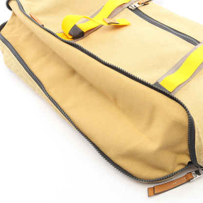 Eye LOEWE Nature ELN 2WAY ショルダーバッグ トートバッグ キャンバス レザー ベージュ マルチカラー ロエベ