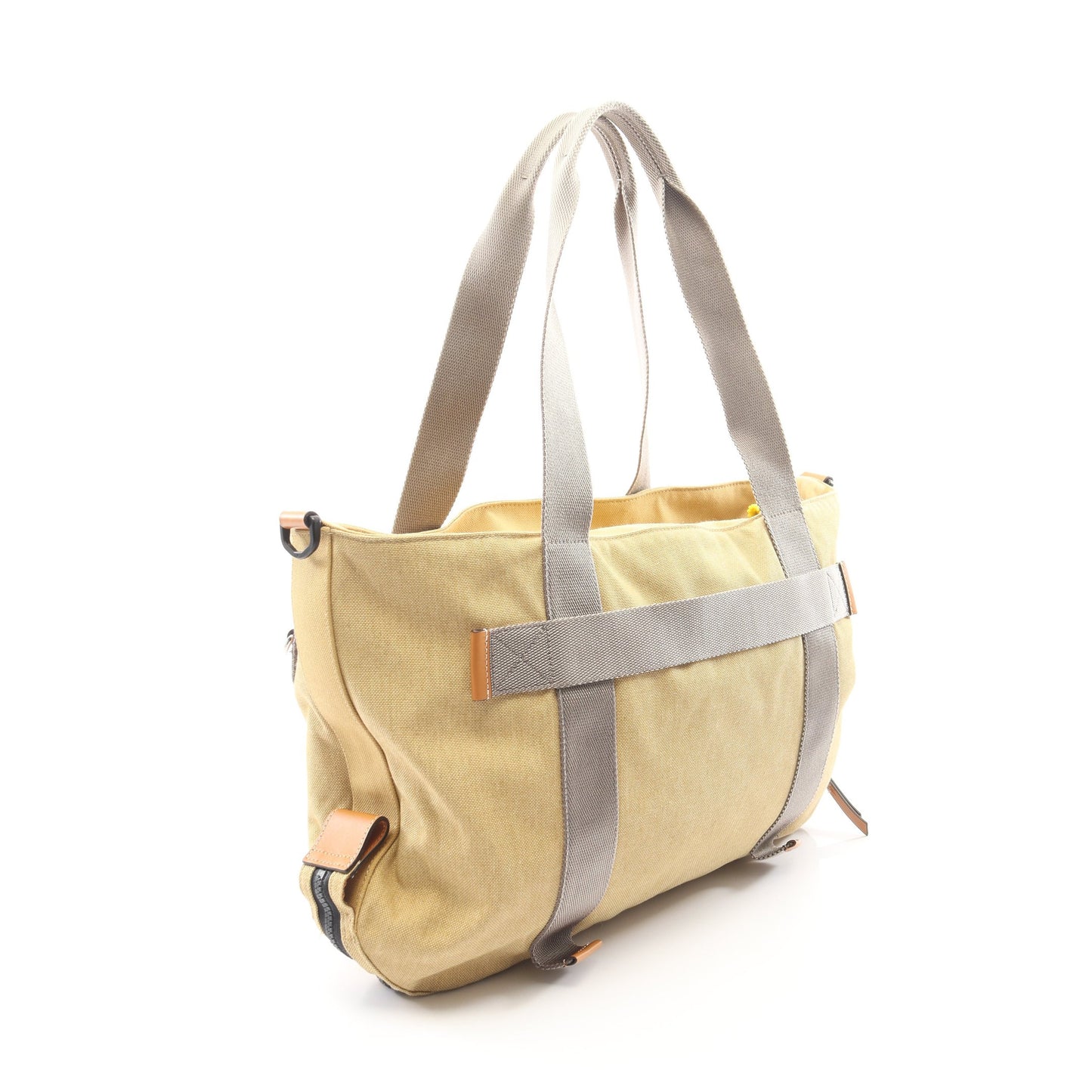 Eye LOEWE Nature ELN 2WAY ショルダーバッグ トートバッグ キャンバス レザー ベージュ マルチカラー ロエベ