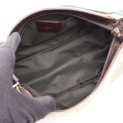 シェリーライン ハンドバッグ キャンバス レザー ベージュ マルチカラー グッチ バッグ GUCCI